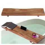 3 Ct Bath Lot (1) Premium Acacia Wood Bathtub