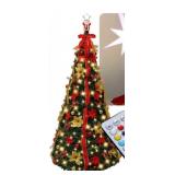 Superstar Santa Pop Up Christmas Tree, 7 Ft, Preli