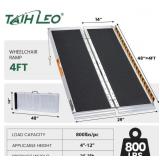 4 Foot Portable Wheelchair Ramp, Lightweight, Alum