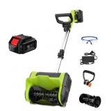 20v Cordless Snow Shovel, Green/Black, Battery/Cha