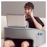 Lap Desk Pillow for Adults, Grey, Memory Foam, Sid