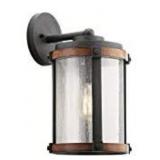 Barrington Distressed Black and Wood Outdoor Wall