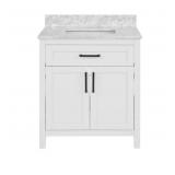 TUSCANY RAVENNA 30"W x 22" D WHITE VANITY, CARRA