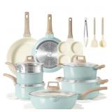 Carote 21 Pc. Ceramic Pots and Pans Cookware, Blue