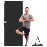Cambvio Yoga Mat (Black) Approx. 84"x 30" with S