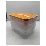 Organizer Storage Box for Lego, 2 Layer, Yellow Li