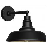12" Outdoor Gooseneck Barn Light, Black Farmhouse