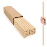 30 Pack 1/2" x 24" Natural Wooden Dowels/Rods Fo