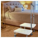 Bedside Step Stool with Handle - Non-Skid Platform