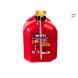 No Spill 5 Gallon Plastic Gasoline Can