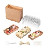 100 Piece Small Charcuterie Boxes with Clear