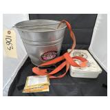 Metal Bucket w/Hot Hands - Towing Strap