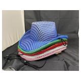 4 Pcs - Lighted Neon Western Style Party Hats