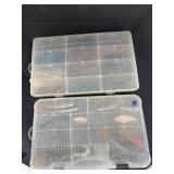 2 - Plastic Organizing Containers w/Fishing Lures