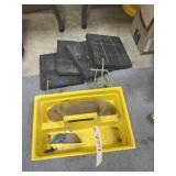 4 - Rubber Squares - Divided Tote & Flip Flops