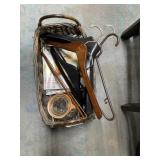 Wicker Basket - Wood Coat Hangers