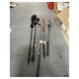 Assorted Golf Clubs - Umbrella - Razorback Flag