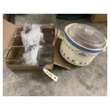 Vintage Crock Pot - Square Glass Jars