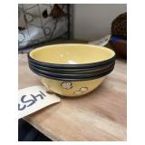 4 Pcs - Crow Canyon Enameled Popcorn Bowls