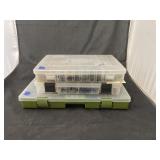 3 Pcs - Plastic Containers w/Fishing Lures