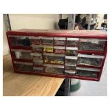 Nut/Bolt Bin w/ contents - 19'L x 7W x 10H