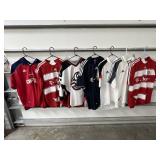 Pile of 7 Assorted Hockey Jerseys - Socker Shirts