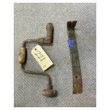 Vintage Hand Drill & Crow Bar