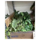Box of Faux Greenery