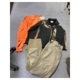 3 Pcs - Zippered Orange Hoodie S Camo Jacket