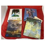 4 Art Books - Monet - Picasso - Turner - Okeefe