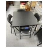 Card Table w/4 Padded Folding Chairs