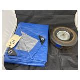 8x2.5 Solid Rubber Wheel & Small Tarp