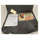 2 - Assorted Metal Single Sided Signs