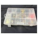 Plastic Organizing Fishing Tackle Box w/Lures