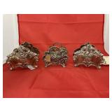 Silver Plated Knife & Napkin Holders