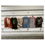 6 - Assorted T-shirts - Long Sleeved & More