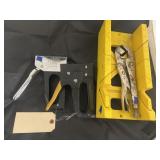 2 Large Staplers - Vise Grip - Miter Box
