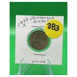 1953-S Jefferson Nickel Very Fine