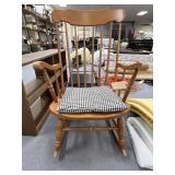 Wood Rocking Chair w/Cushion