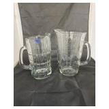 2 Glass Anchor Hocking Pitchers