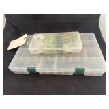 2 - Plastic Organizing Containers w/Fishing Lures