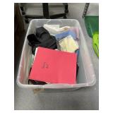 Assorted Fabric in Plastic bin w/Lid