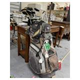 Assorted Golf Clubs in Datrek Golf Bag
