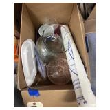 Tupperware Kitchen Mat - Pink Glass Candy Dish