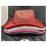 4 Pcs - Lighted Neon Western Style Party Hats