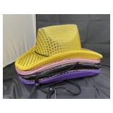 4 Pcs - Lighted Neon Western Style Party Hats