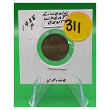 1938-P Lincoln Wheat Cent Very Fine