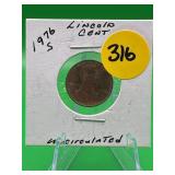 1976-S Lincoln Cent Uncirculated