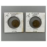 2 Wheat Pennies 1917 D&P