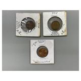 3 Wheat Pennies, 2- 1918 & 1974